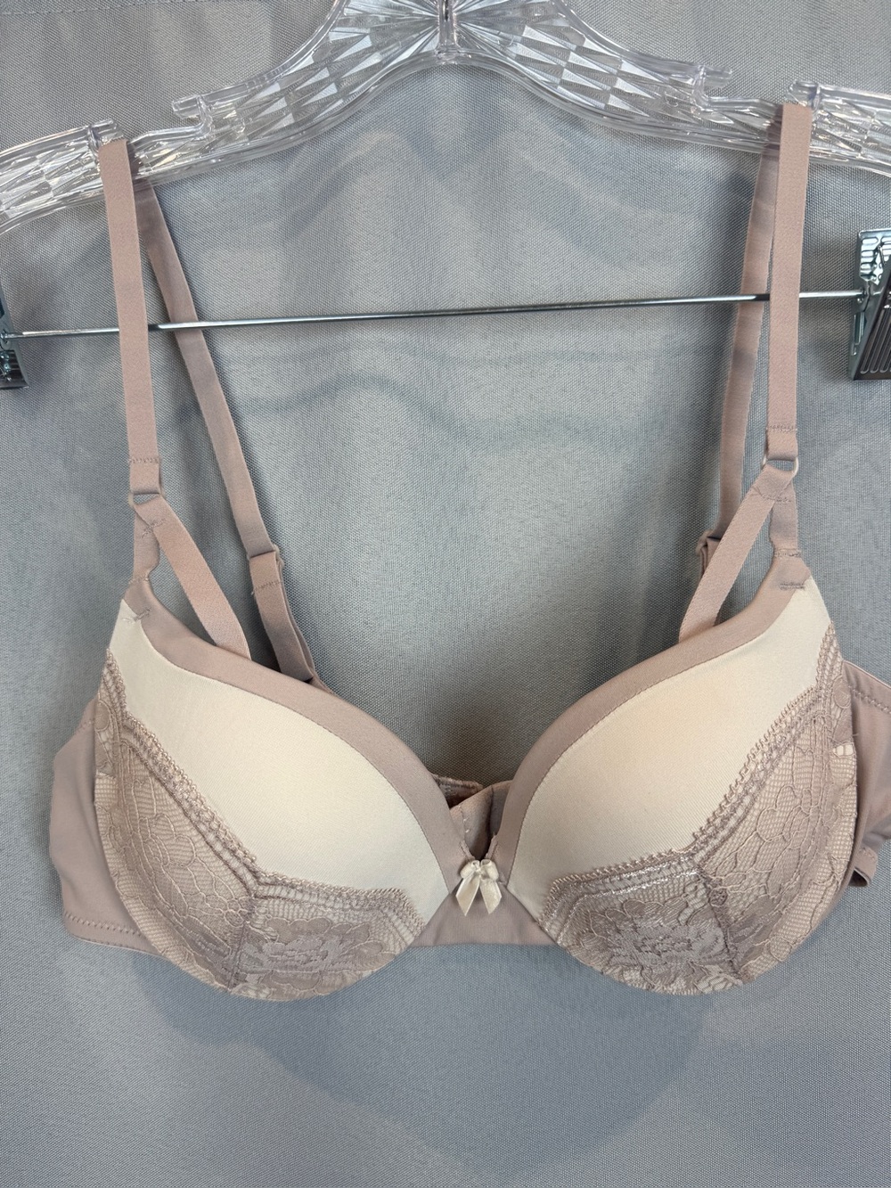 Maidenform Love the Lift Push Up & In Strappy Lace Demi Bra- Size 36A